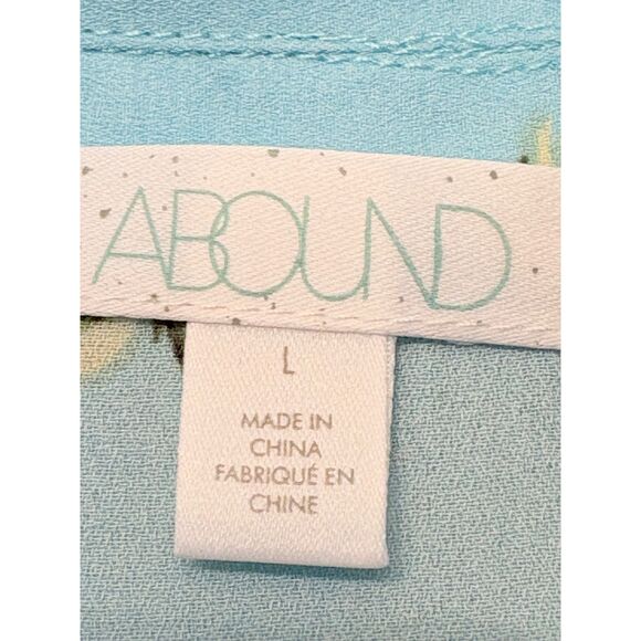 NWT Women's Abound Button Up Shirt Pineapples Blue Flowy - Picture 5 of 5